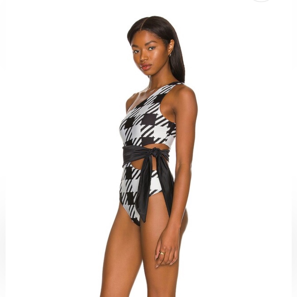 Beach Riot One Piece Houndstooth